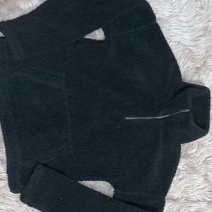 black sherpa jacket